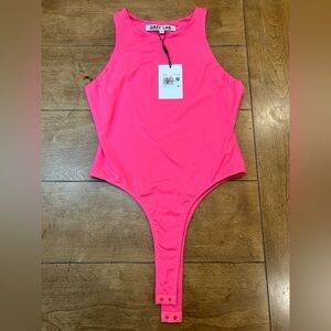 NWT GREY LAB Hot Pink Bodysuit